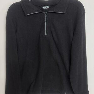STIO Mens Turpin Fleece Half Zip Pullover Shirt Hiking Gorpcore Black MEDIUM NEW